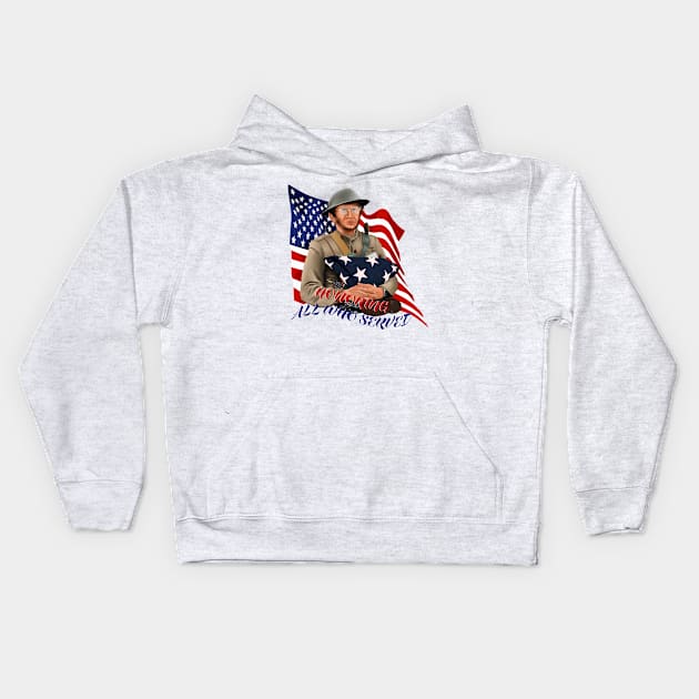 Happy Veterans Day Kids Hoodie by AKefsiz